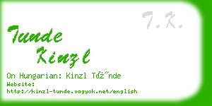 tunde kinzl business card